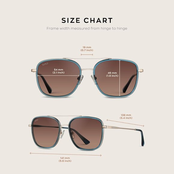 Women’s Polarized Square Sunglasses Acetate Stainless Steel UV Protection - Picture 4 of 6